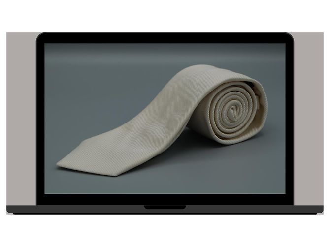 Corbata de seda blanca Dolce & Gabbana Blanco - vista 3