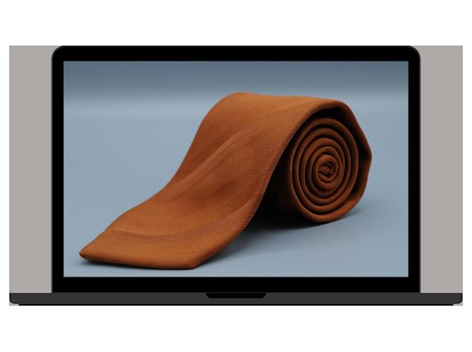 Autre Marque Corbata Naranja a Rayas Arancione - vista 3