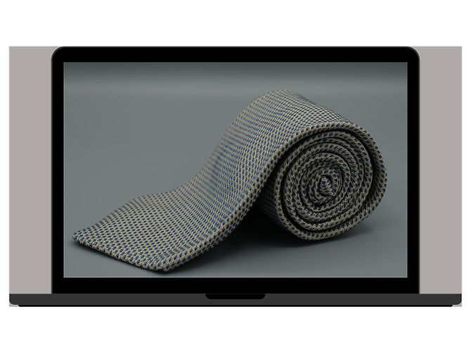 Façonnable Corbata Azul com Pontos - vista 3