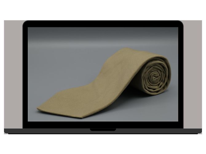 Cravatta Façonnable Beige in Cotone - vista 3