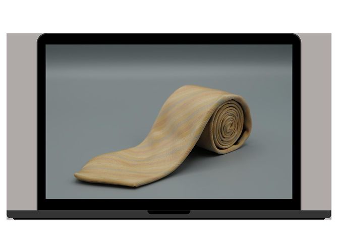 Autre Marque Corbata Beige a Rayas - Ansicht 3