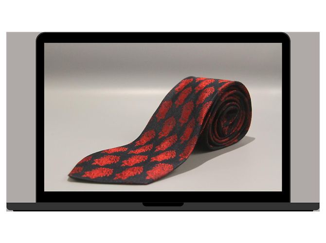 Pierre Cardin Corbata Negra con Escudo Rojo Negro - vista 3