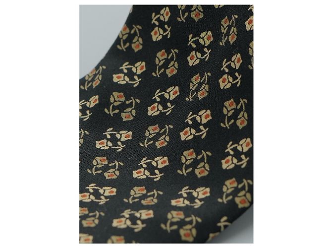 Valentino Garavani Corbata Negra con Flores Nero - vista 2