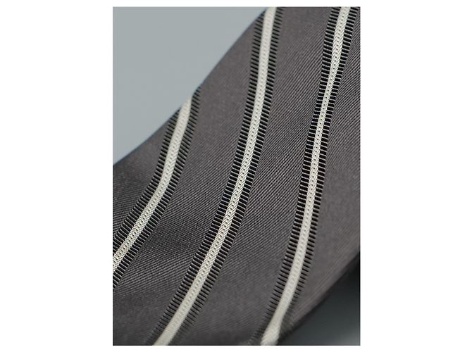 Valentino Garavani Corbata Negra a Rayas Blancas Negro - vista 2