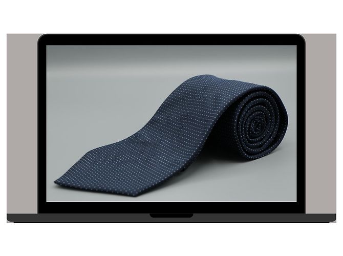 Autre Marque Corbata Negra con Puntos Blancos Nero - vista 3