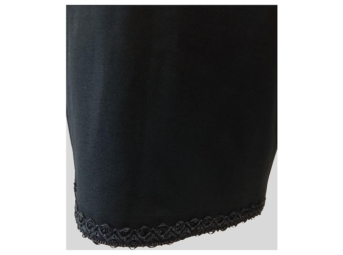 Autre Marque Falda trenzada negra Sant Andrea de piel Negro - vista 3