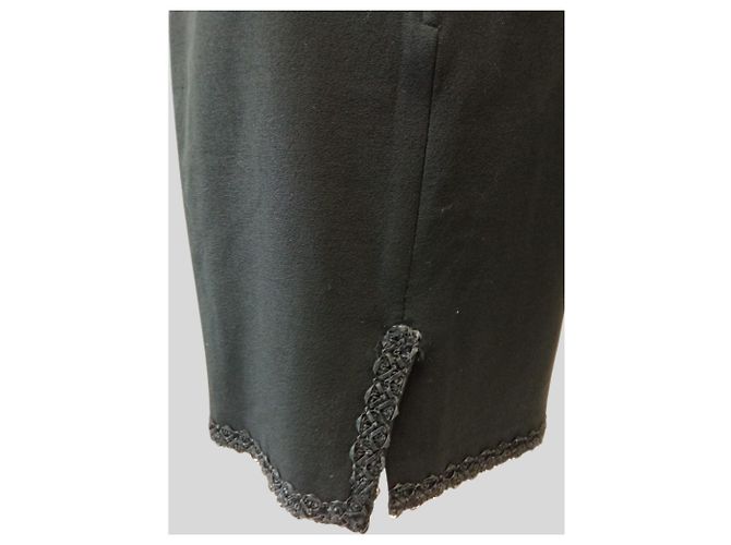 Autre Marque Falda trenzada negra Sant Andrea de piel Negro - vista 4