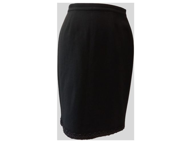 Autre Marque Falda trenzada negra Sant Andrea de piel Negro - vista 5