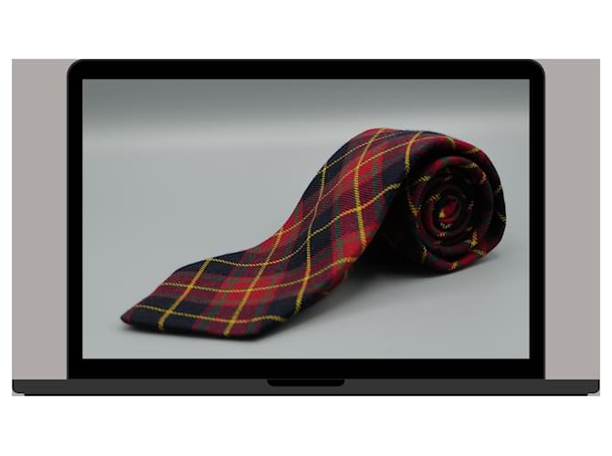 Façonnable Corbata Tela Escocesa Rosso - vista 3