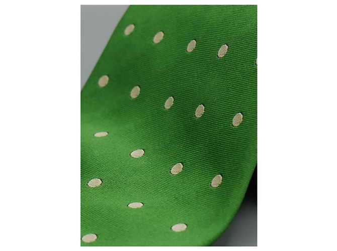Ralph Lauren Corbata Verde con Puntos Blancos - vista 2
