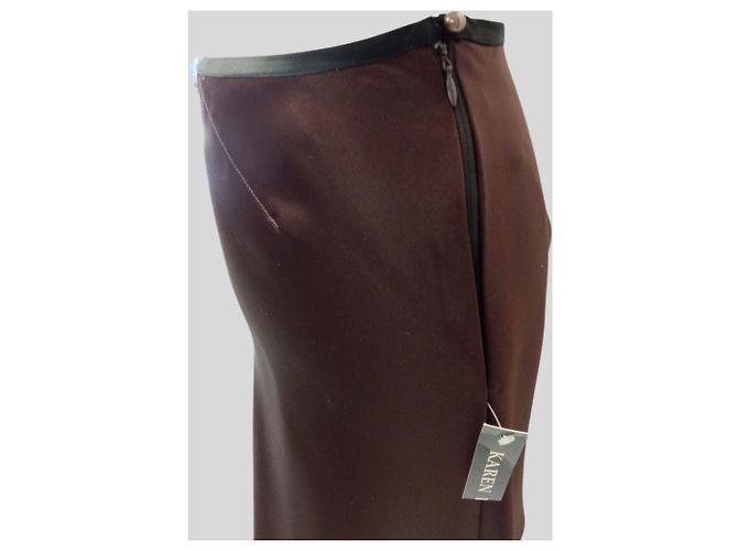 Autre Marque Falda Karen Dye Marrón de Poliéster Talla 36 Castaño - vista 2