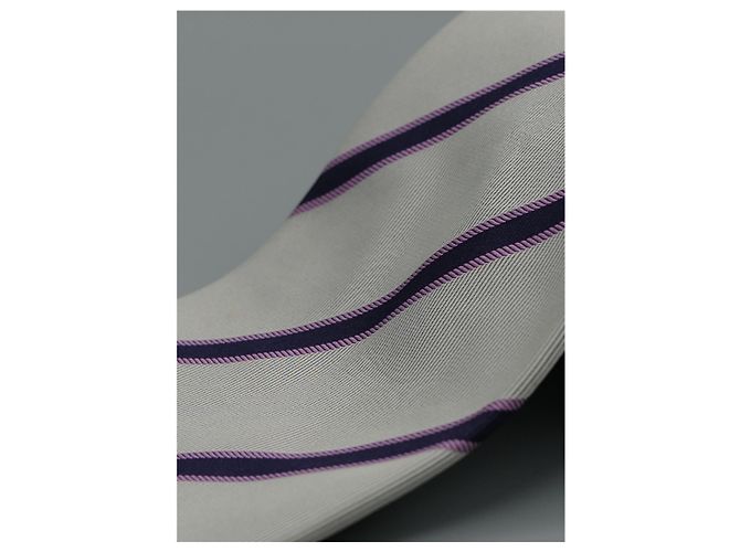 Etro Corbata a Rayas Moradas Grigio - vista 2