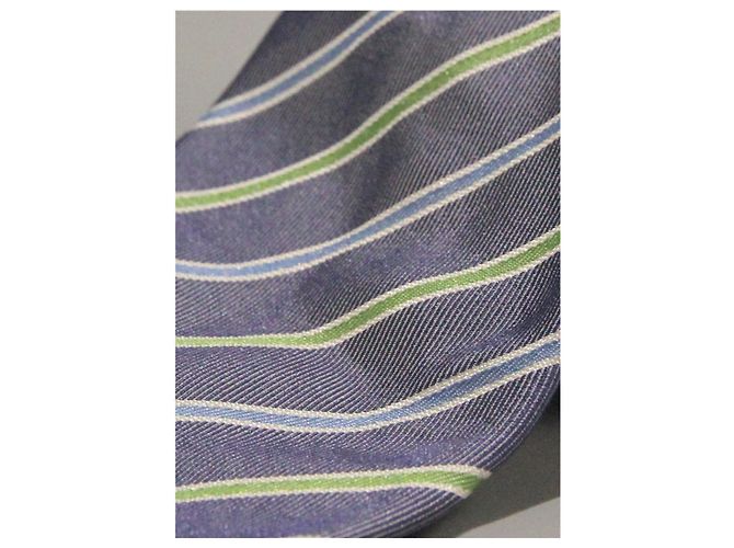 Autre Marque Corbata Azul a Rayas Verdes y Azules Blu - vista 2