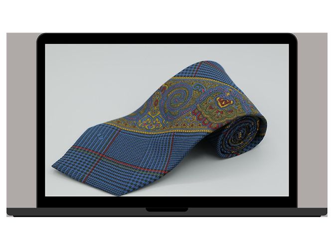 Valentino Garavani Corbata Azul con Design Blu - vista 3