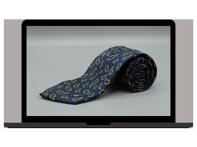 Alfred Dunhill Corbata Azul con Design Blu - vista 3