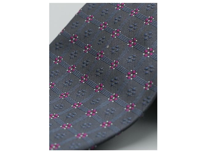 Hermès Corbata Azul com Diseños Granates - vista 2