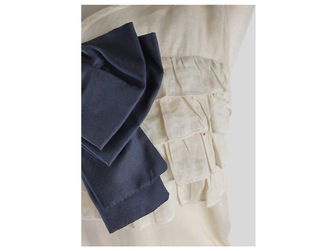 Autre Marque Beiges Kleid mit Schleife - Ansicht 5