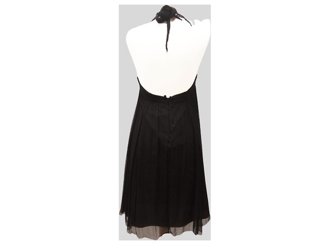 Autre Marque Schwarzes Seidenkleid - Ansicht 4