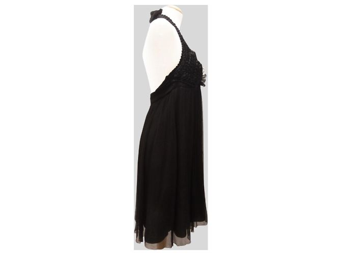 Autre Marque Schwarzes Seidenkleid - Ansicht 5