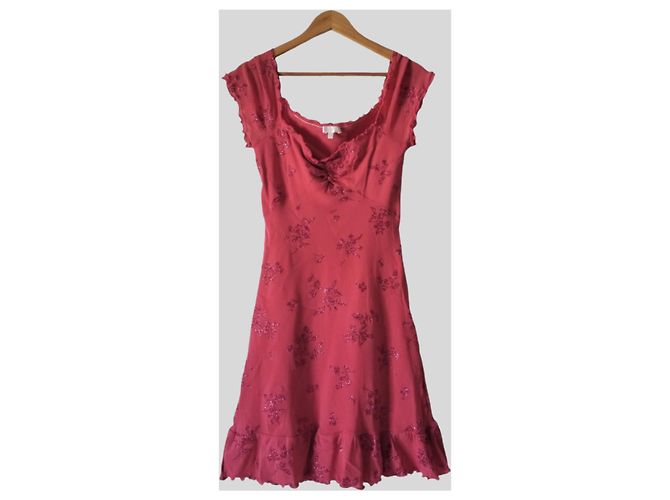 KOOKAÏ Kleid aus Frambruesa mit Blumen Rot - Ansicht 2