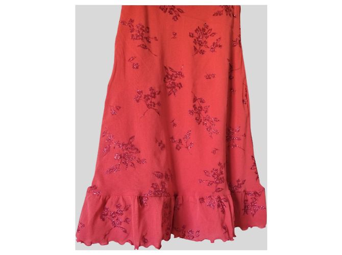 KOOKAÏ Kleid aus Frambruesa mit Blumen Rot - Ansicht 4