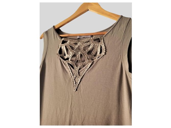 Autre Marque Vestido corto sin mangas marrón D.Exterior Castaño - vista 2
