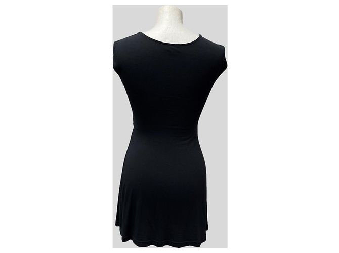 Autre Marque Schwarzes Kleid mit Gürtel - Ansicht 4