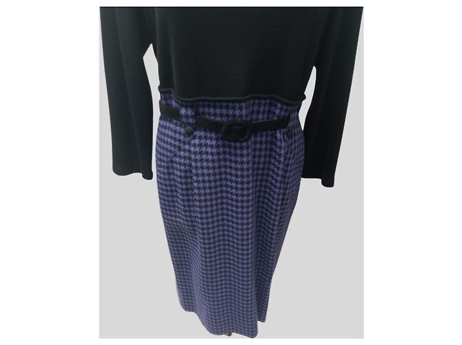 Autre Marque Schwarzes Kleid mit Rock - Ansicht 2