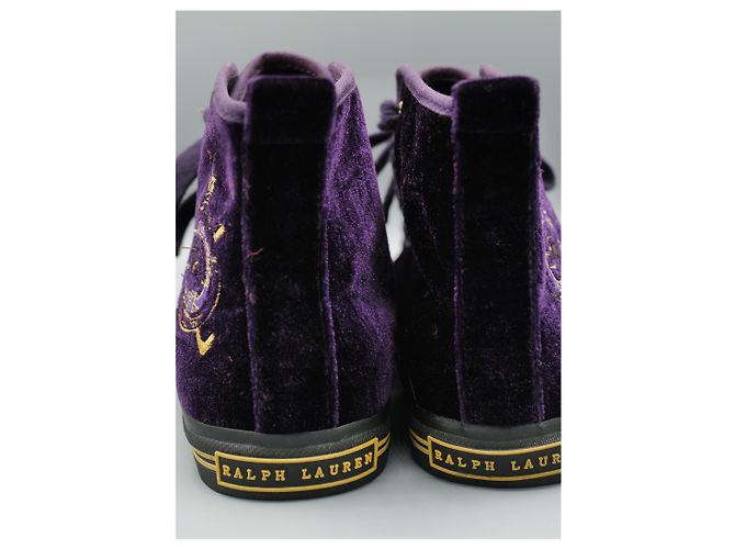 Ralph Lauren Botines de Terciopelo Morado Porpora - vista 3