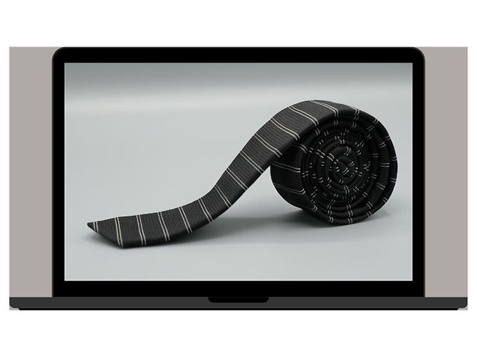 Dolce & Gabbana Corbata Negra con Rayas Blancas Negro - vista 3