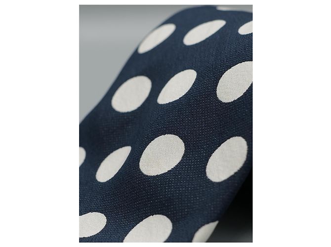 Autre Marque Corbata Negra con Topos Blancos Nero - vista 2