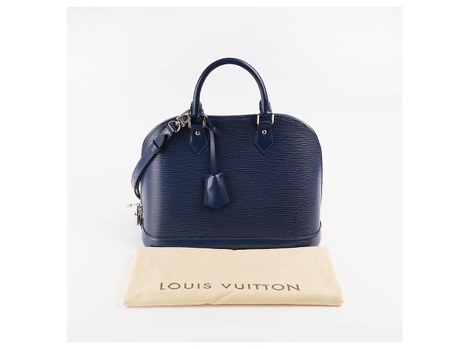 Louis Vuitton Alma PM Handtasche Blau - Ansicht 8