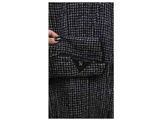 Cambon Chanel Vintage 92 Jacket with Leather button Black - view 8