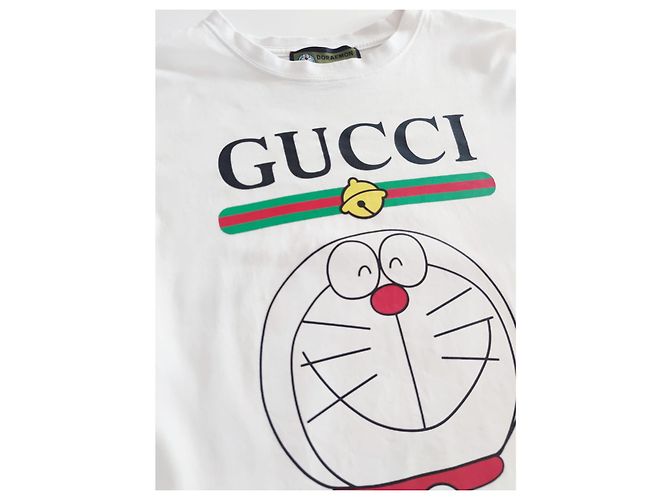T-shirt Gucci Limited Edition x Doraemon bianca in cotone Bianco - vista 9