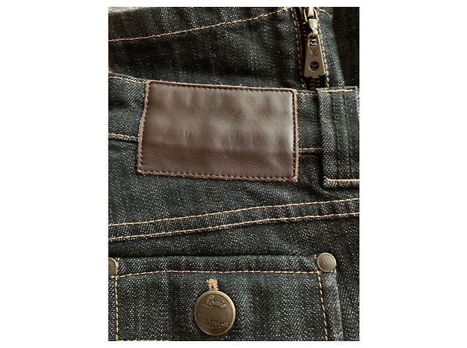 Jeans Slim Louis Vuitton Neri in Cotone Nero - vista 11