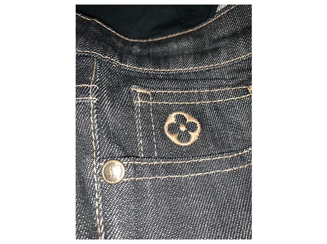 Jeans Slim Louis Vuitton Neri in Cotone Nero - vista 8
