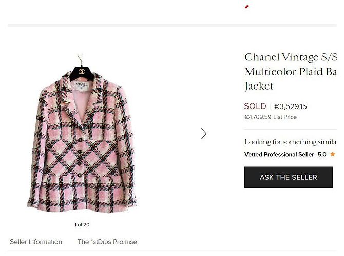Cambon Chanel Chaqueta "Barbie" de pasarela de 1994 Púrpura - vista 10