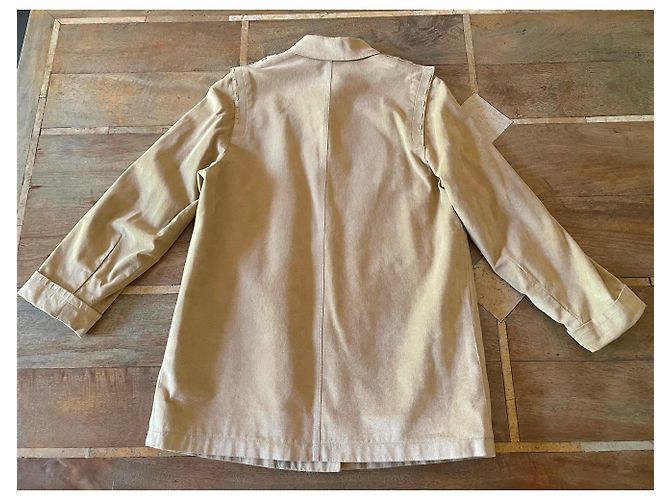 Autre Marque Mantel oder beige Jacke aus Alcantara oder Wildlederimitat Größe 38-40. - Ansicht 8