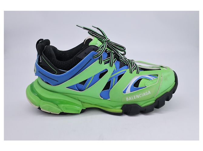 Balenciaga Baskets Track en Polyuréthane Vert - vue 11