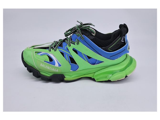 Balenciaga Baskets Track en Polyuréthane Vert - vue 12