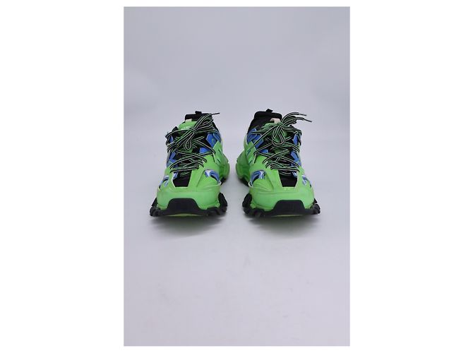 Balenciaga Baskets Track en Polyuréthane Vert - vue 13