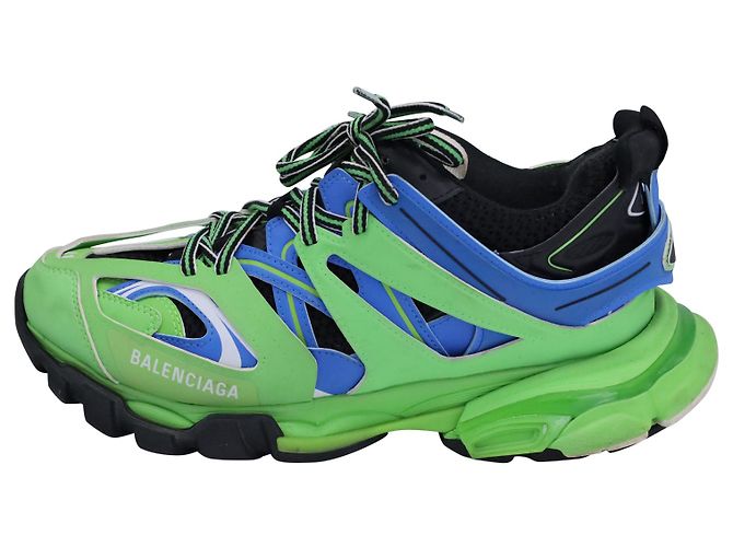 Balenciaga Baskets Track en Polyuréthane Vert - vue 2