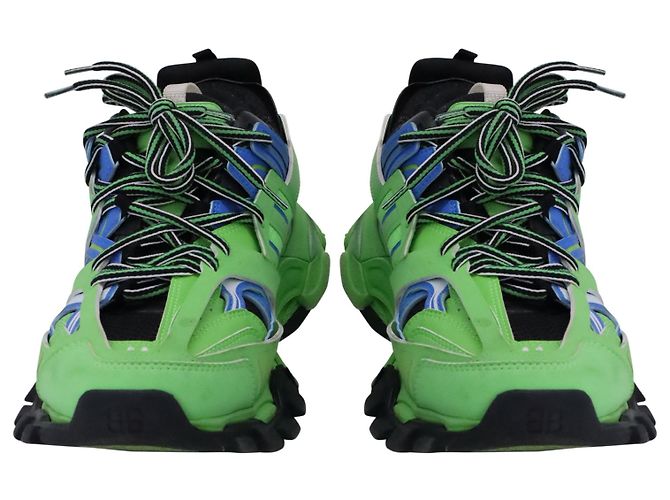 Balenciaga Baskets Track en Polyuréthane Vert - vue 3