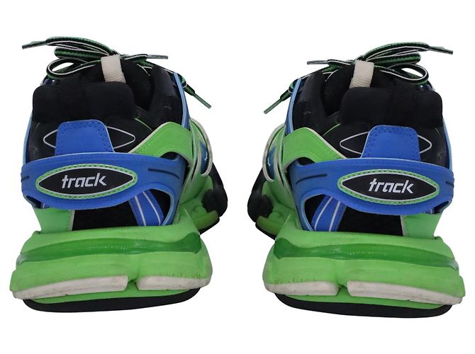 Balenciaga Baskets Track en Polyuréthane Vert - vue 4