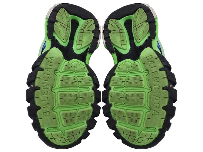 Balenciaga Baskets Track en Polyuréthane Vert - vue 5
