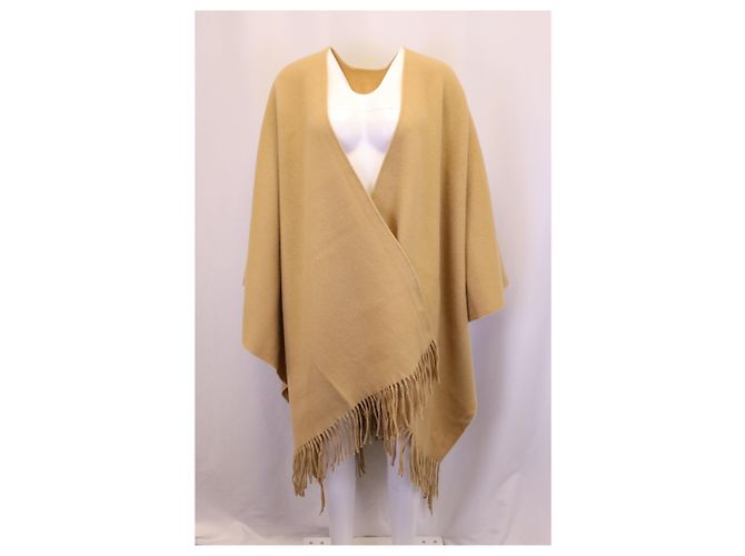 Poncho von Acne Studios aus brauner Wolle mit Fransen - Ansicht 5