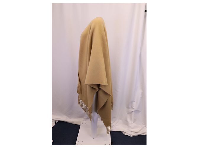 Poncho von Acne Studios aus brauner Wolle mit Fransen - Ansicht 6