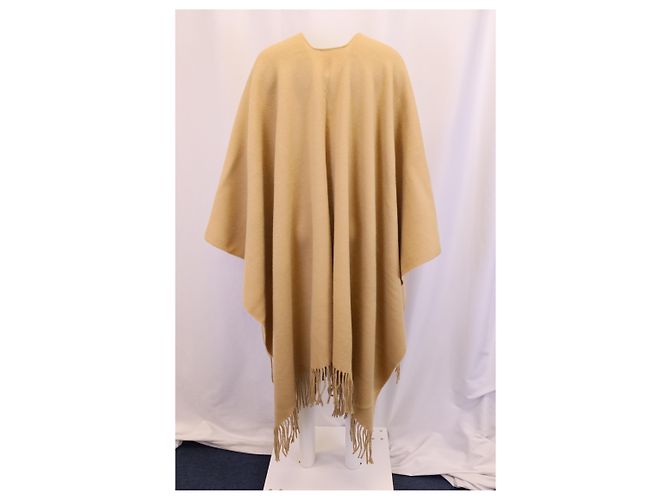 Poncho von Acne Studios aus brauner Wolle mit Fransen - Ansicht 7