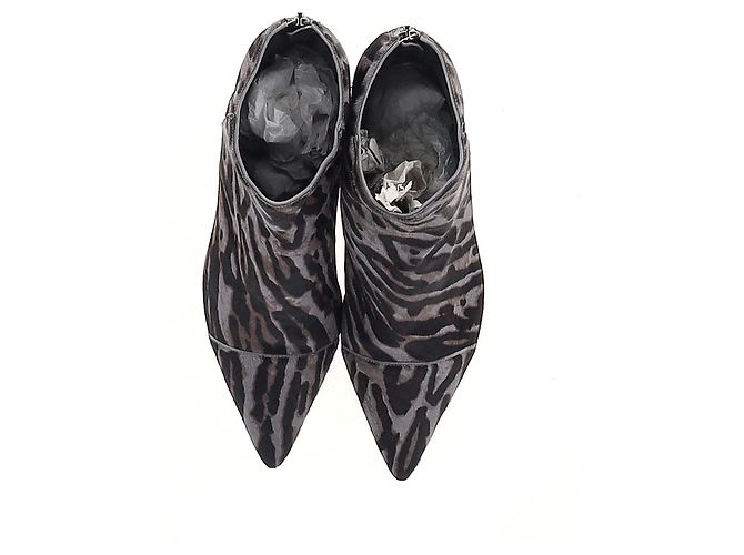 Alexandre Birmans New Kitten Ankle Boots mit Leopardenmuster aus braunem Kalbsleder - Ansicht 11