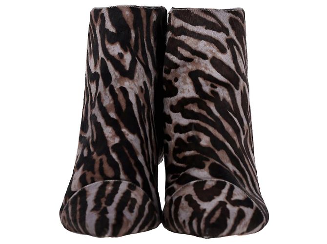 Alexandre Birmans New Kitten Ankle Boots mit Leopardenmuster aus braunem Kalbsleder - Ansicht 2